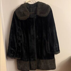 vintage faux fur coat made from Arnel pile fabric by Collins & Aikm